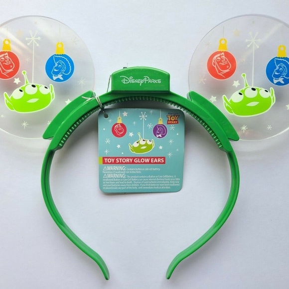 New Toy Story Holiday Christmas Glow Light Up Ears Headband Disney Park Retired! - Picture 1 of 2